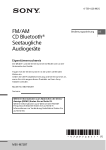 Bedienungsanleitung Sony MEX-M72BT Autoradio
