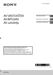 Rokasgrāmata Sony XAV-1500 Automašīnas radio iekārta