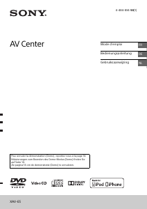 Bedienungsanleitung Sony XAV-65 Autoradio