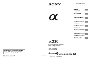 Návod Sony Alpha DSLR-A230Y Digitálna kamera