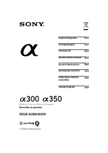Priročnik Sony Alpha DSLR-A350K Digitalni fotoaparat