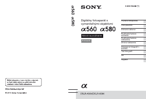 Návod Sony Alpha DSLR-A560L Digitálna kamera