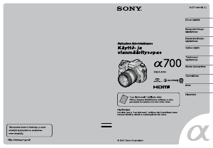Käyttöohje Sony Alpha DSLR-A700K Digitaalikamera