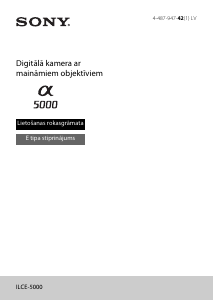 Rokasgrāmata Sony Alpha ILCE-5000L Digitālā kamera