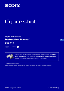 Manual Sony Cyber-shot DSC-H10 Digital Camera