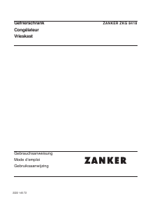 Handleiding Zanker ZKG8418 Vriezer