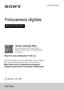 Manuale Sony Cyber-shot DSC-RX0 Fotocamera digitale