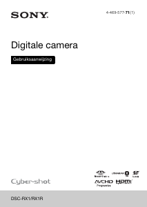 Handleiding Sony Cyber-shot DSC-RX1 Digitale camera