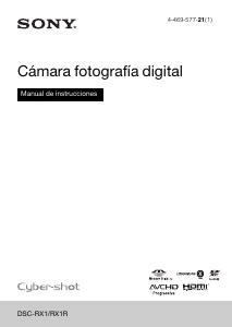 Manual de uso Sony Cyber-shot DSC-RX1R Cámara digital