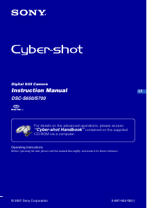 Manual Sony Cyber-shot DSC-S700 Digital Camera