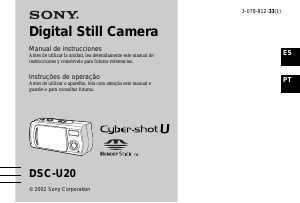 Manual Sony Cyber-shot DSC-U20 Câmara digital