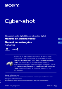 Manual Sony Cyber-shot DSC-W200 Câmara digital