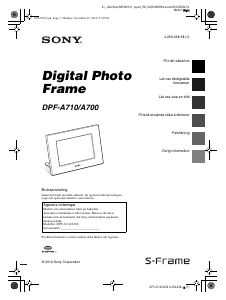 Bruksanvisning Sony DPF-A710 Digital fotoram
