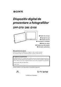 Manual Sony DPF-D100 Ramă foto digitală