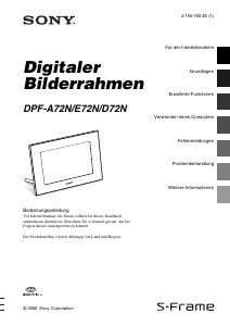 Bedienungsanleitung Sony DPF-D72N Digitaler bilderrahmen