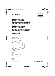 Návod Sony DPF-E710 Digitálny fotorámik