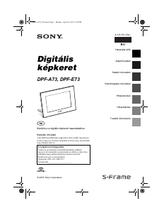 Használati útmutató Sony DPF-E73 Digitális fényképkeret