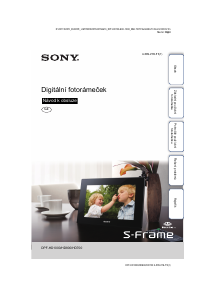 Manuál Sony DPF-HD800 Digitální fotorámeček