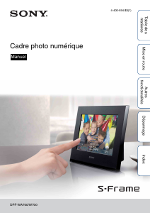 Mode d’emploi Sony DPF-WA700 Cadre photo numérique