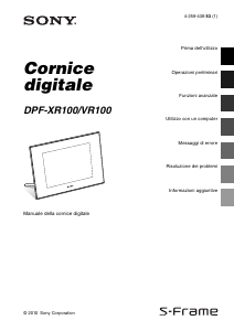 Manuale Sony DPF-XR100 Cornice digitale