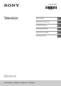Manual Sony Bravia KD-49XE7096 Televisor LCD