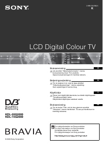 Brugsanvisning Sony Bravia KDL-20G2000 LCD TV