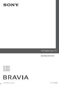 Manual Sony Bravia KDL-22S5500 LCD Television