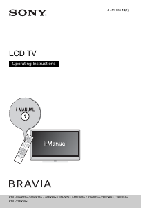 Manual Sony Bravia KDL-32HX753 LCD Television