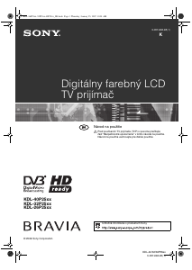 Návod Sony Bravia KDL-32P2520 LCD televízor