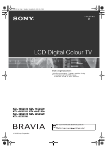 Manual Sony Bravia KDL-32S2520 LCD Television