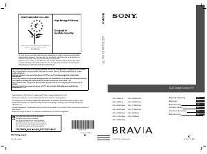 Bruksanvisning Sony Bravia KDL-32W5720 LCD-TV