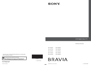Manual Sony Bravia KDL-37V5810 LCD Television