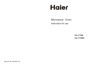 Manual Haier EA-1770M Microwave