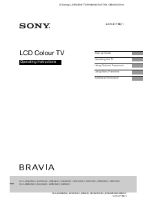 Manual Sony Bravia KLV-32BX311 LCD Television