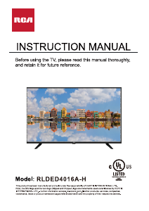 Handleiding RCA RLDED4016A-H LED televisie
