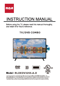 Mode d’emploi RCA RLDEDV3255-A-D Téléviseur LED