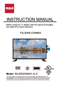 Mode d’emploi RCA RLDEDV4001-A-C Téléviseur LED