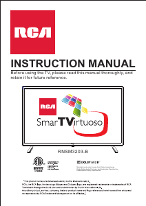 Handleiding RCA RNSM3203-B LED televisie