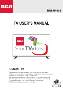 Mode d’emploi RCA RNSM4003 Téléviseur LED