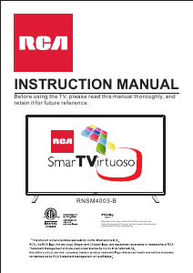 Handleiding RCA RNSM4003-B LED televisie