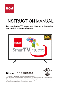 Mode d’emploi RCA RNSMU5836 Téléviseur LED