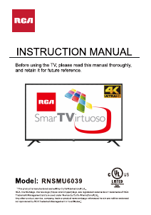 Handleiding RCA RNSMU6039 LED televisie