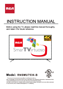 Handleiding RCA RNSMU7536-B LED televisie
