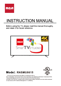 Mode d’emploi RCA RNSMU8615 Téléviseur LED