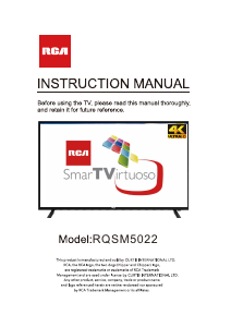 Handleiding RCA RQSM5022 LED televisie