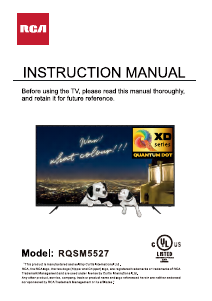Handleiding RCA RQSM5527 LED televisie