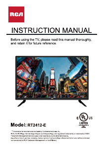 Mode d’emploi RCA RT2412-E Téléviseur LED