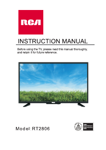 Handleiding RCA RT2806 LED televisie