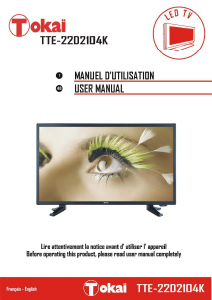 Manual Tokaï TTE-22D2104K LED Television