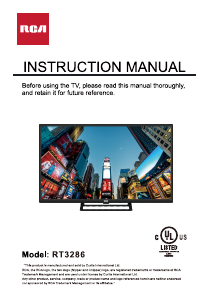Mode d’emploi RCA RT3286 Téléviseur LED